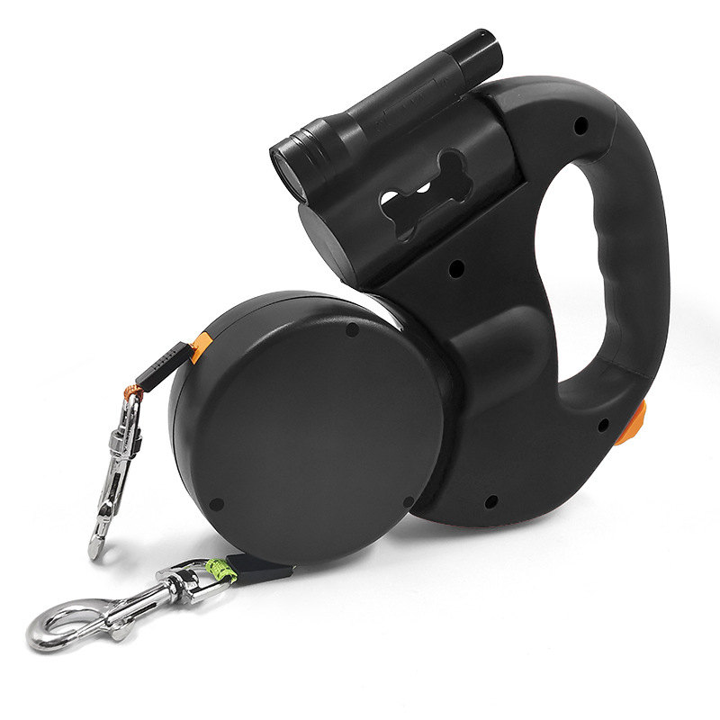 Automatic Retractable Leash with LED Flashlight, Dual Head Dog Walking Leash, Pet Supplies Manufacturer