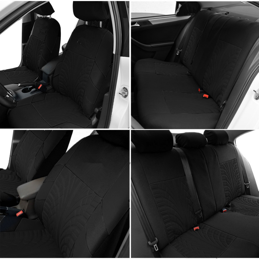 Funda protectora para asientos delanteros y traseros, juego completo de fundas para asientos de coche