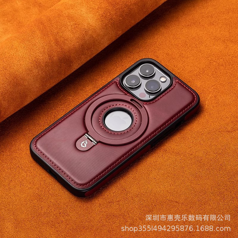 High-end Business Leather Case with Magnetic Stand and Shockproof Protection