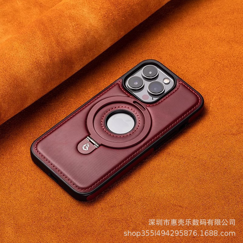 High-end Business Leather Case with Magnetic Stand and Shockproof Protection