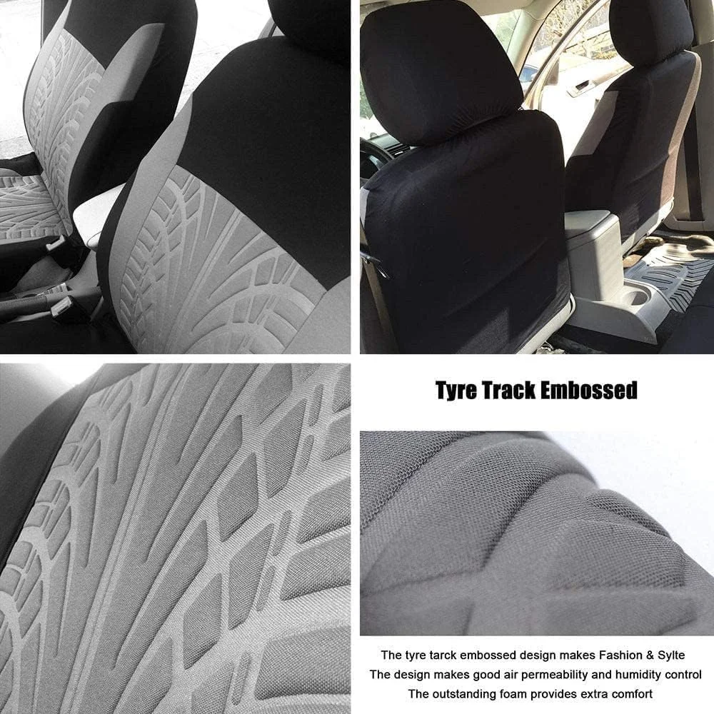 Funda protectora para asientos delanteros y traseros, juego completo de fundas para asientos de coche