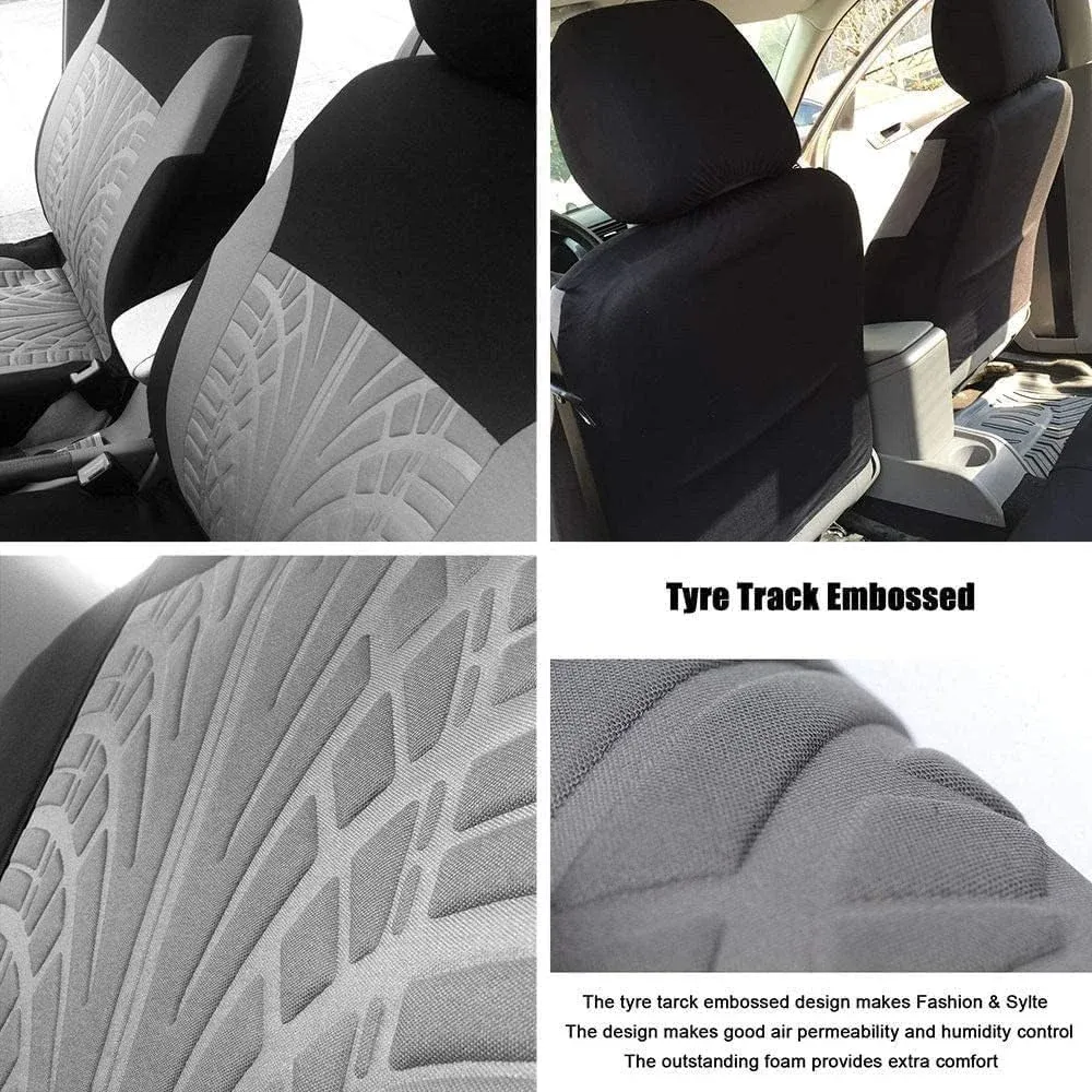 Funda protectora para asientos delanteros y traseros, juego completo de fundas para asientos de coche