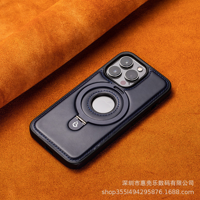 High-end Business Leather Case with Magnetic Stand and Shockproof Protection