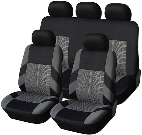 Foreign Trade Hot-Selling Car Seat Covers for All Seasons, Pressed Flower Pattern Fabric 9-Piece Set, Cross-Border Wish Amazon