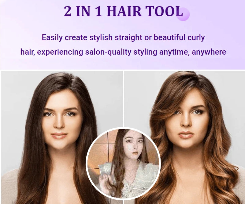 🎁Hot Sale 45% OFF 🎁 2 in 1 Mini Hair Curler & Straightener