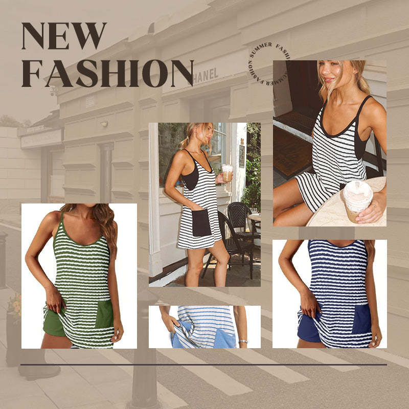Women's sleeveless summer dress with shorts