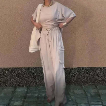 💗Summer Specials💗Women's Round Neck T-Shirt and Trousers Two-Piece Suit💕