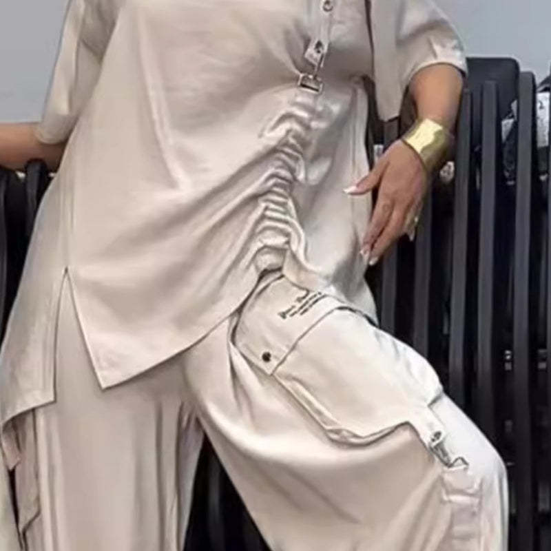 💗Summer Specials💗Women's Round Neck T-Shirt and Trousers Two-Piece Suit💕
