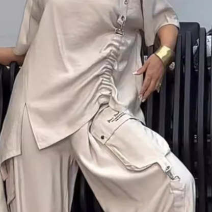 💗Summer Specials💗Women's Round Neck T-Shirt and Trousers Two-Piece Suit💕