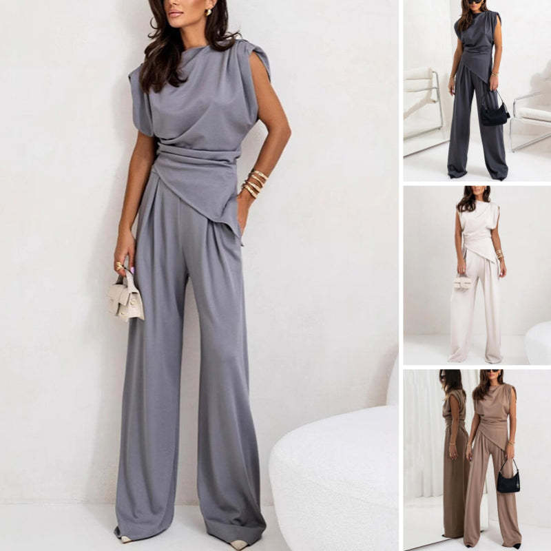 🌟 Elegant solid color two-piece set|Buy more and save more, unlock a high-end 👗 atmosphere