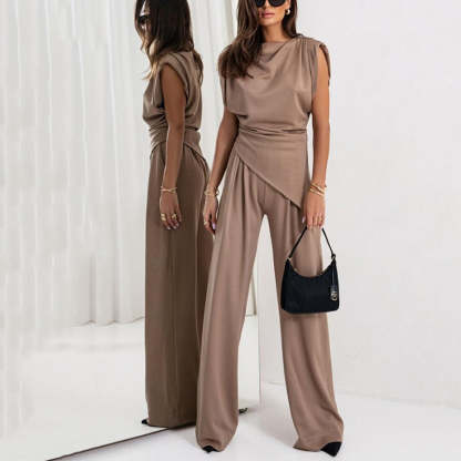 🌟 Elegant solid color two-piece set|Buy more and save more, unlock a high-end 👗 atmosphere