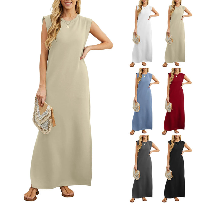 🌟 High-end iron-free! Women's loose slit skirt, free to drape and show temperament~