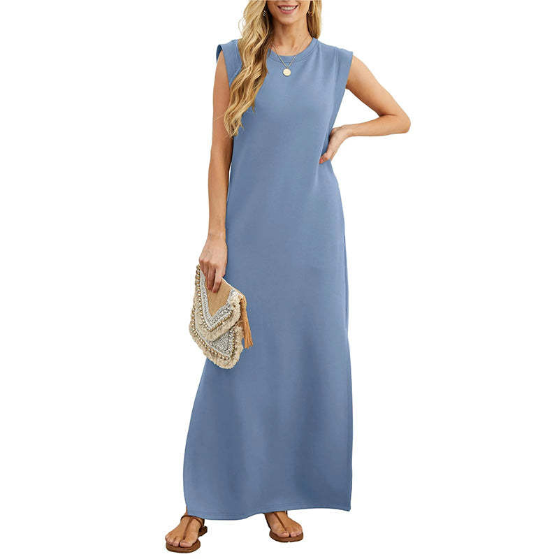 🌟 High-end iron-free! Women's loose slit skirt, free to drape and show temperament~