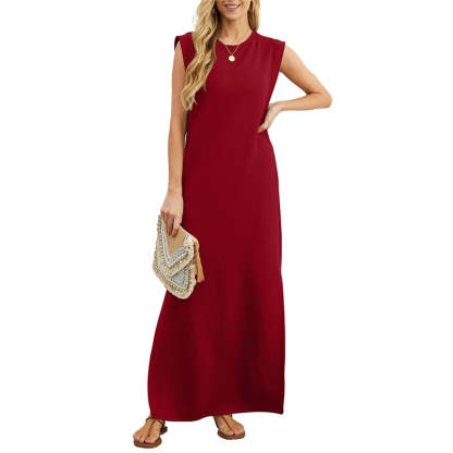 🌟 High-end iron-free! Women's loose slit skirt, free to drape and show temperament~
