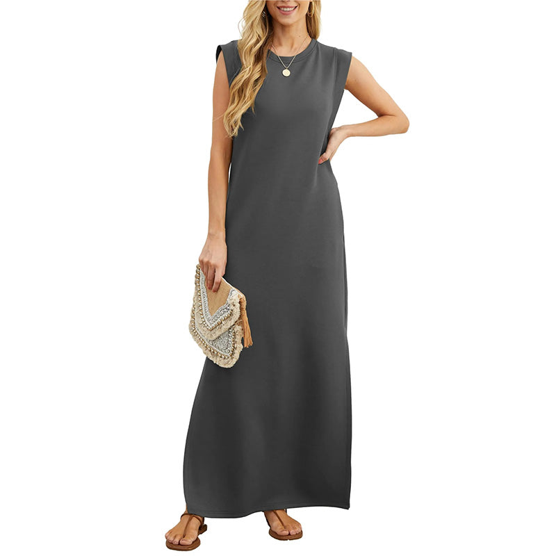 🌟 High-end iron-free! Women's loose slit skirt, free to drape and sho