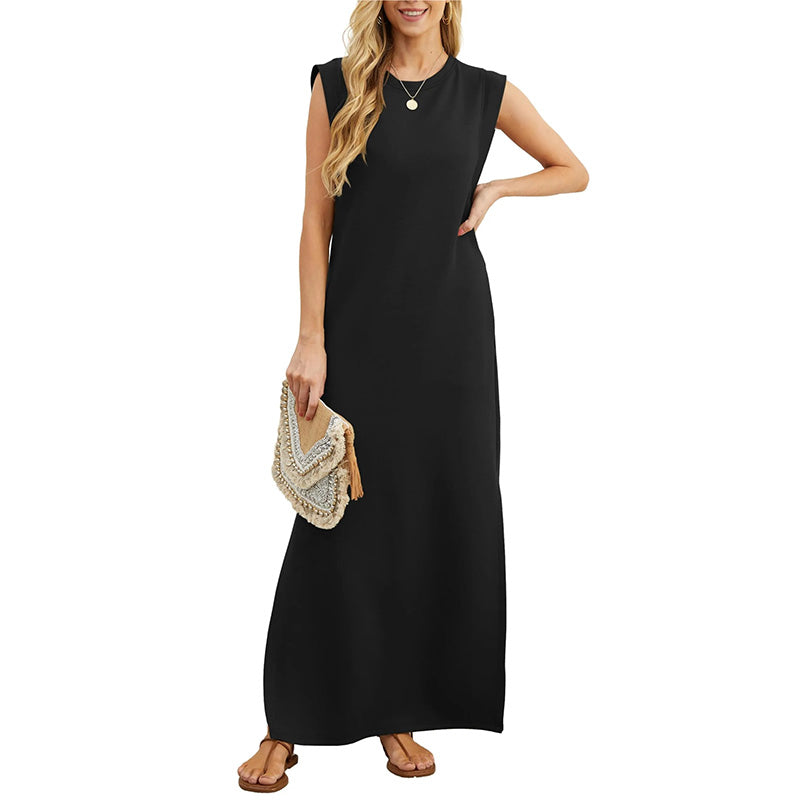 🌟 High-end iron-free! Women's loose slit skirt, free to drape and sho