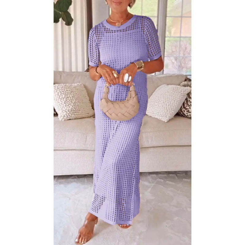 👗Women's Casual Hollow - Out Maxi Dress Set | Boho Vibes✨