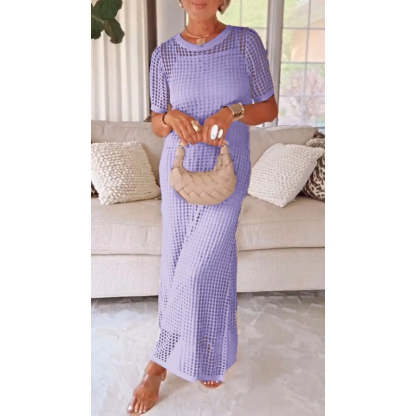 👗Women's Casual Hollow - Out Maxi Dress Set | Boho Vibes✨