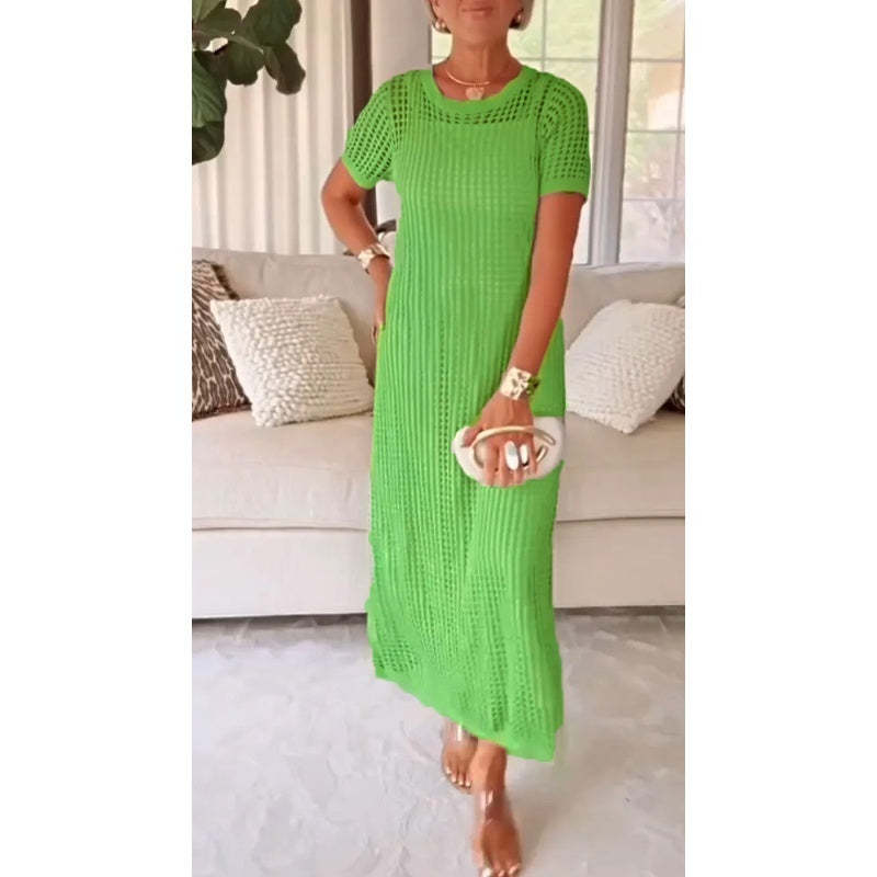 👗Women's Casual Hollow - Out Maxi Dress Set | Boho Vibes✨