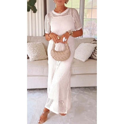 👗Women's Casual Hollow - Out Maxi Dress Set | Boho Vibes✨