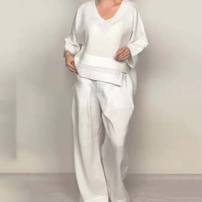 💖Irregular Hem Cotton Linen Short Sleeve Casual 2-Piece Set💖