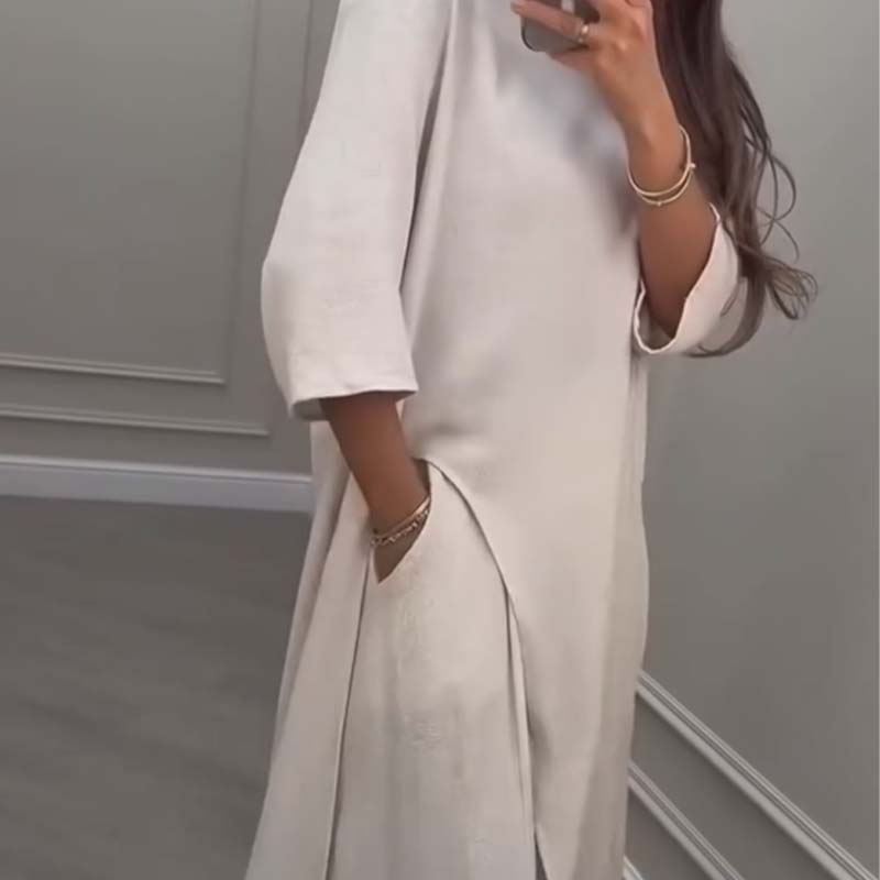  💃Limited Sale 57% OFF💕Solid color irregular top & wide leg pants 2-PCS set