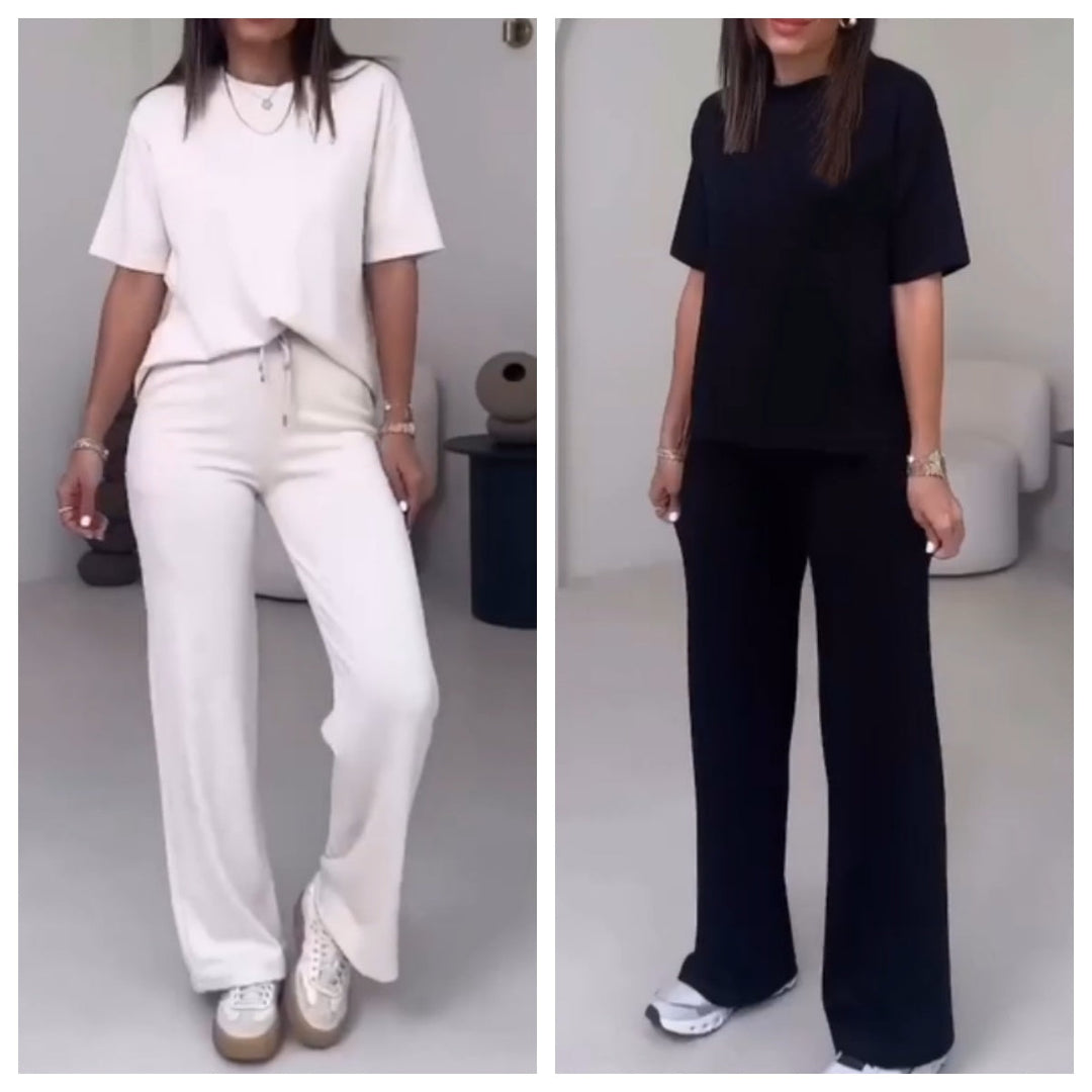 ✨Trending Now ✨Chic Women's 2-Piece Outfit – Comfy Top & Matching Pants