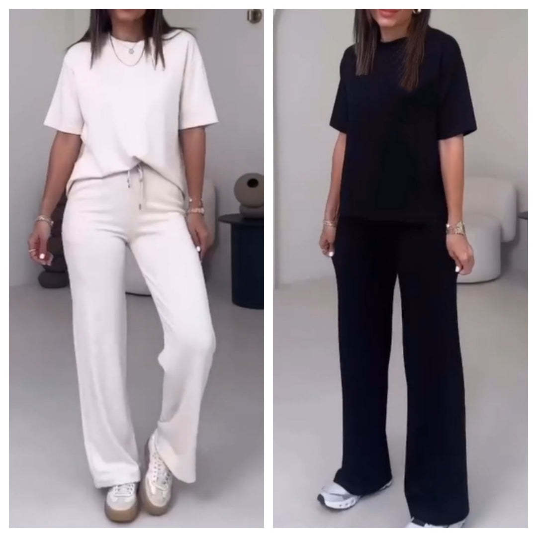 ✨Trending Now ✨Chic Women's 2-Piece Outfit – Comfy Top & Matching Pants