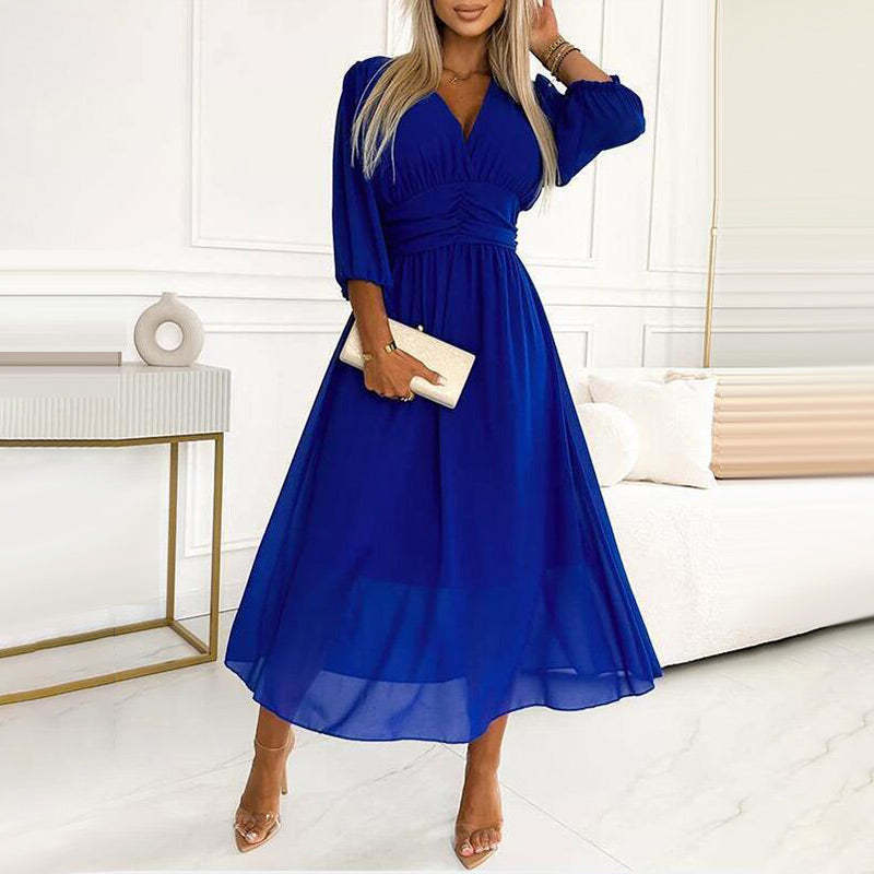 🌈2025 Trending Colors! V-neck chiffon fairy dress 👗