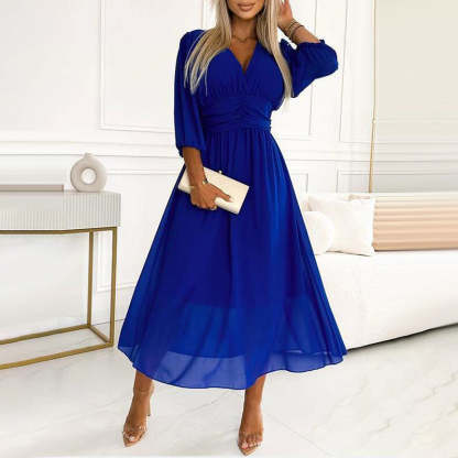 🌈2025 Trending Colors! V-neck chiffon fairy dress 👗