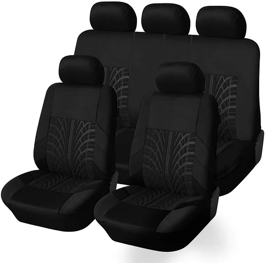 Foreign Trade Hot-Selling Car Seat Covers for All Seasons, Pressed Flower Pattern Fabric 9-Piece Set, Cross-Border Wish Amazon