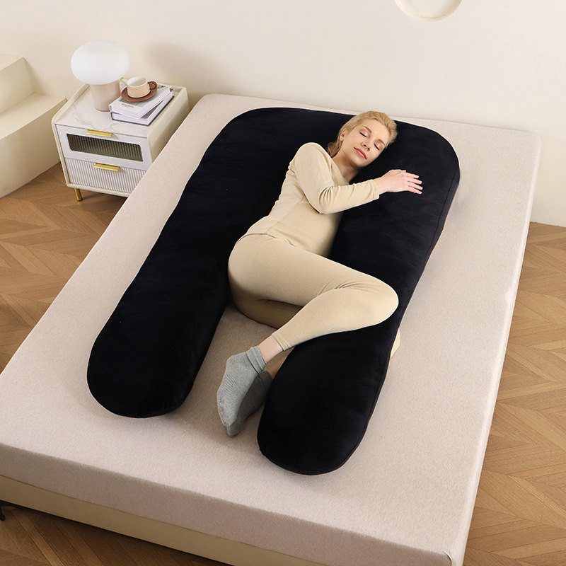 Pregnancy Pillow Manufacturer Cross-Border Amazon Multifunctional Side Sleep Pillow Pure Cotton Removable Washable U-Shaped Pillow Nap Pillow Cushion