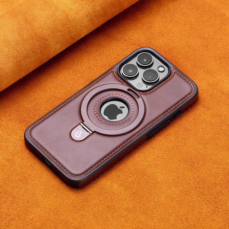 High-end Business Leather Case with Magnetic Stand and Shockproof Protection
