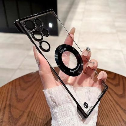Compatible with Samsung S25 ULTRA Ultra-Thin Phone Case S23U Electroplated Frameless S24 Transparent Non-Yellowing PC Hard Case
