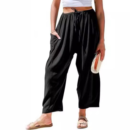 Summer Hot Sale 50% OFF👖Women's Linen Wide Leg Pants with Pockets