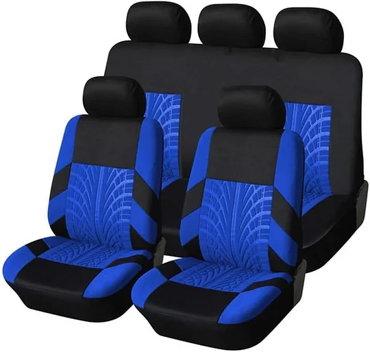 Foreign Trade Hot-Selling Car Seat Covers for All Seasons, Pressed Flower Pattern Fabric 9-Piece Set, Cross-Border Wish Amazon