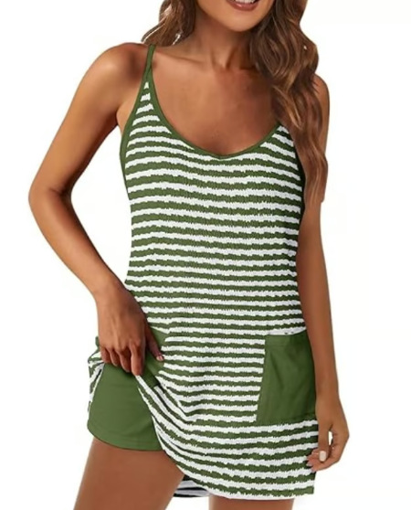 Women's sleeveless summer dress with shorts