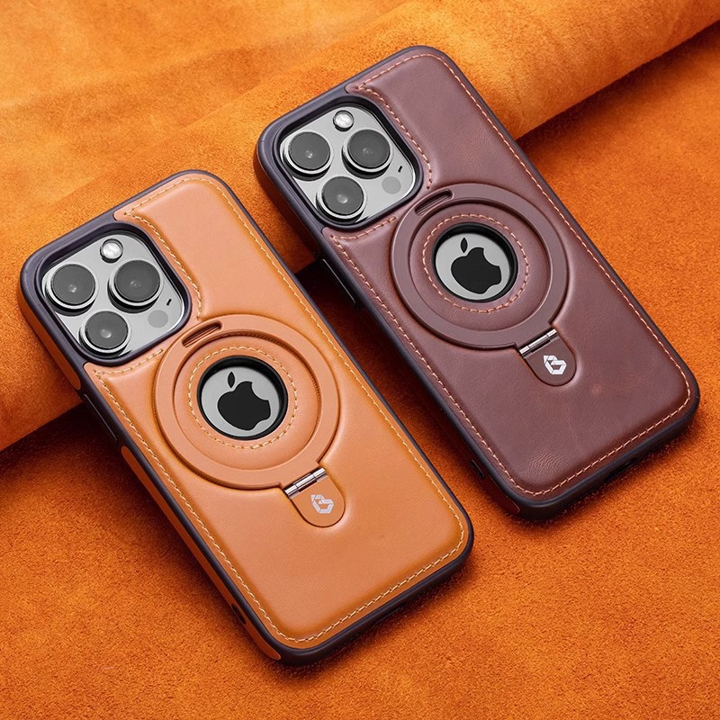 High-end Business Leather Case with Magnetic Stand and Shockproof Protection