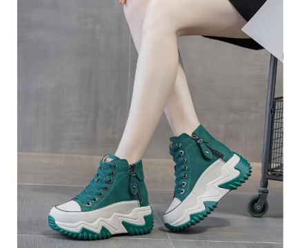 增高7CM皮面老爹鞋