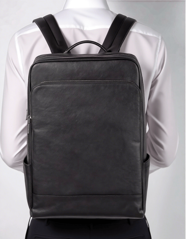 【植物鞣し牛革】オフィス用通勤バックパック 撥水仕様 ノート PC 対応