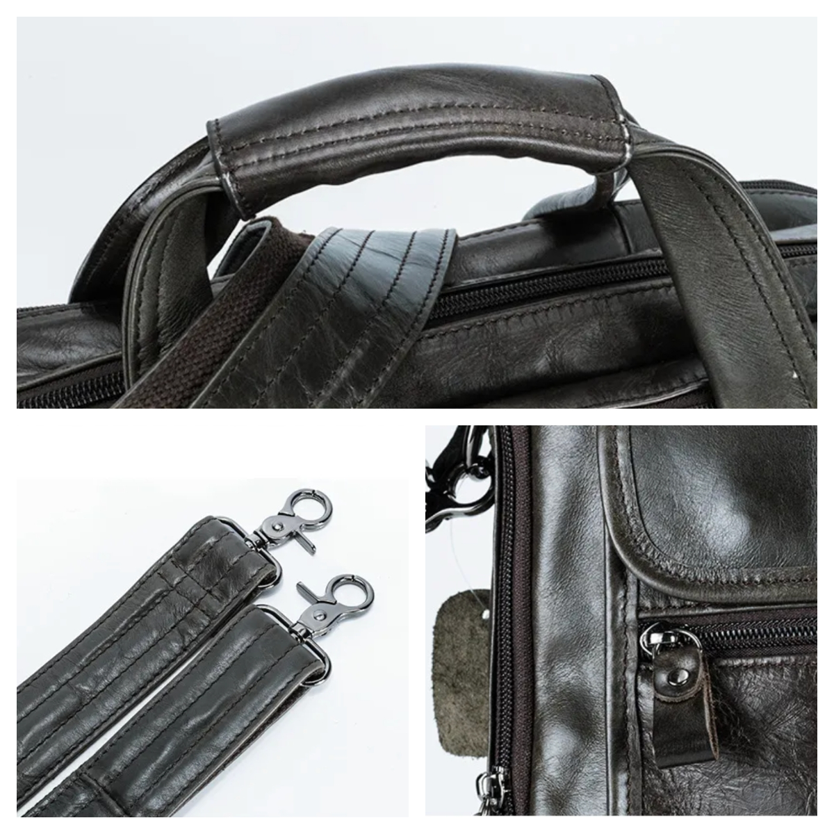 15.6インチ本革ラップトップバッグ