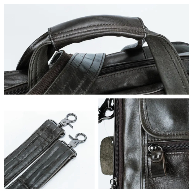 15.6インチ本革ラップトップバッグ