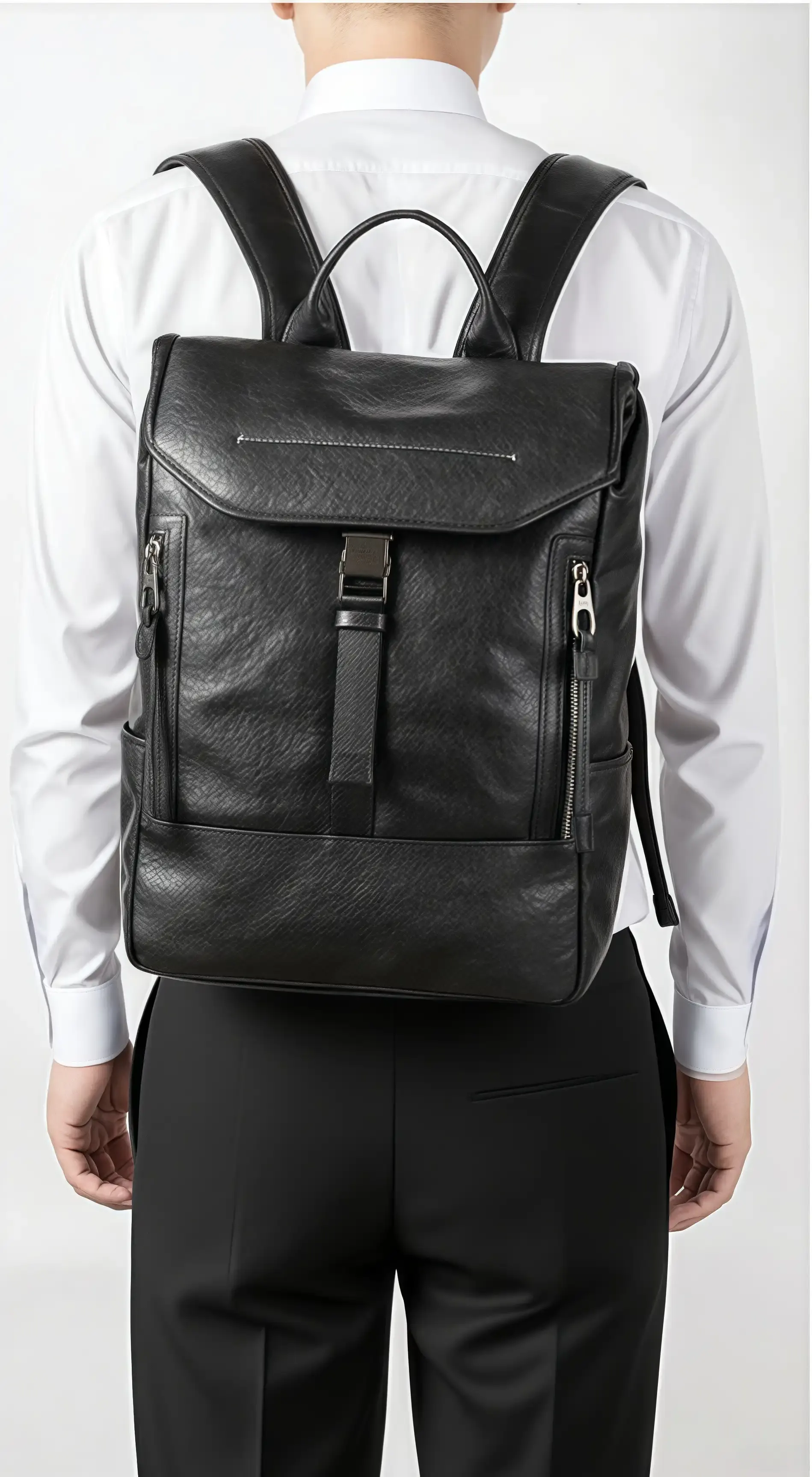 【植鞣牛革】バックパック |15.6 インチ PC 収納可｜大容量設計・通勤・旅行対応|