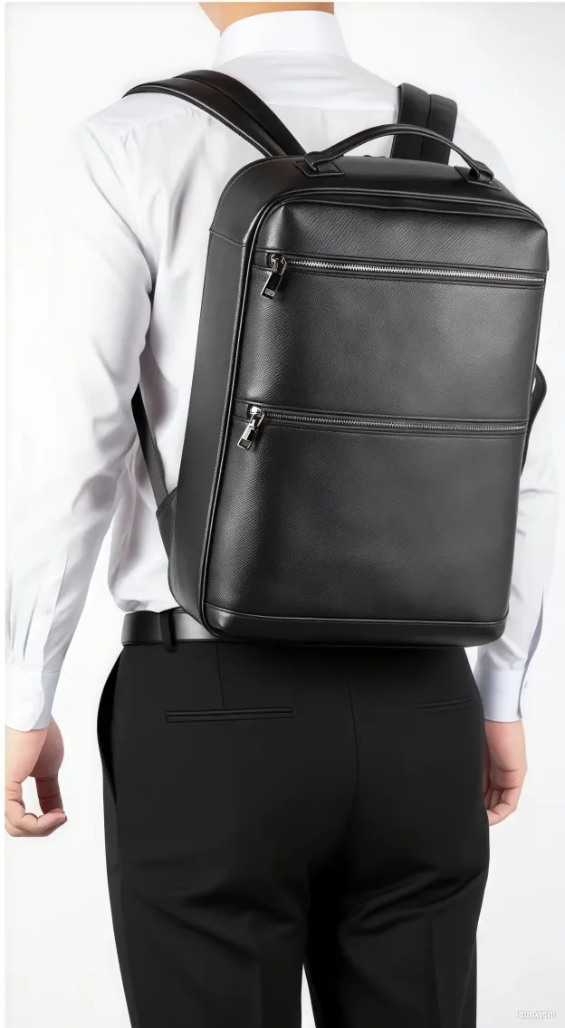 「横持ち・縦持ち・肩掛け」3WAY|牛革のビジネスリュック|大容量|ビジネス通勤に最適