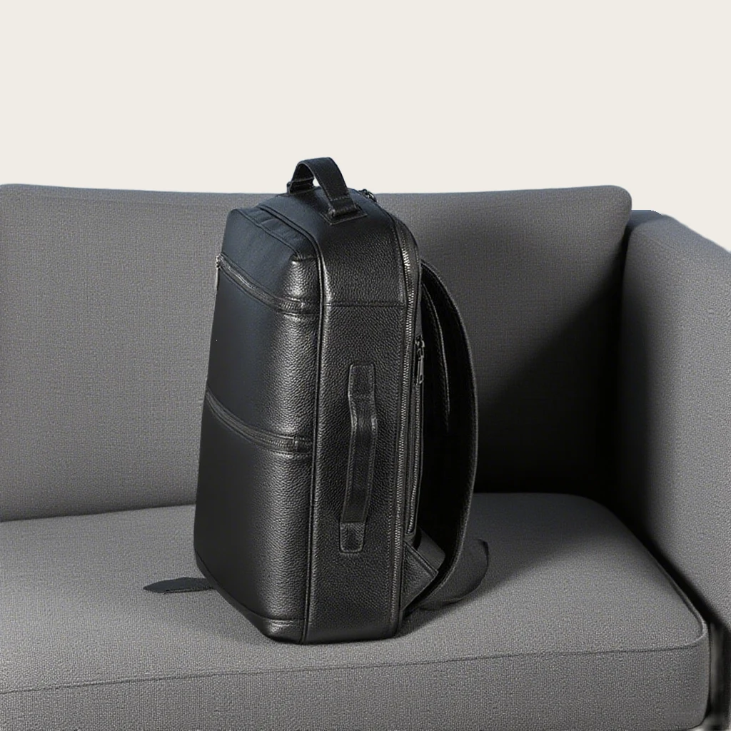 「横持ち・縦持ち・肩掛け」3WAY|牛革のビジネスリュック|大容量|ビジネス通勤に最適