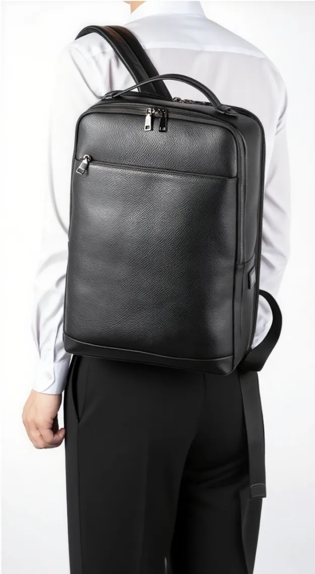 【牛革】ビジネスバックパック｜通勤・出張に最適｜15.6 インチノート収納可