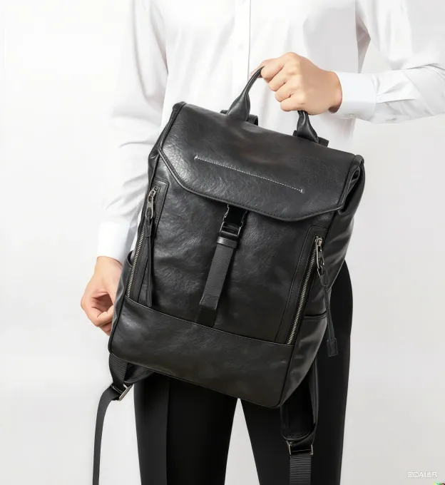 【植鞣牛革】バックパック |15.6 インチ PC 収納可｜大容量設計・通勤・旅行対応|