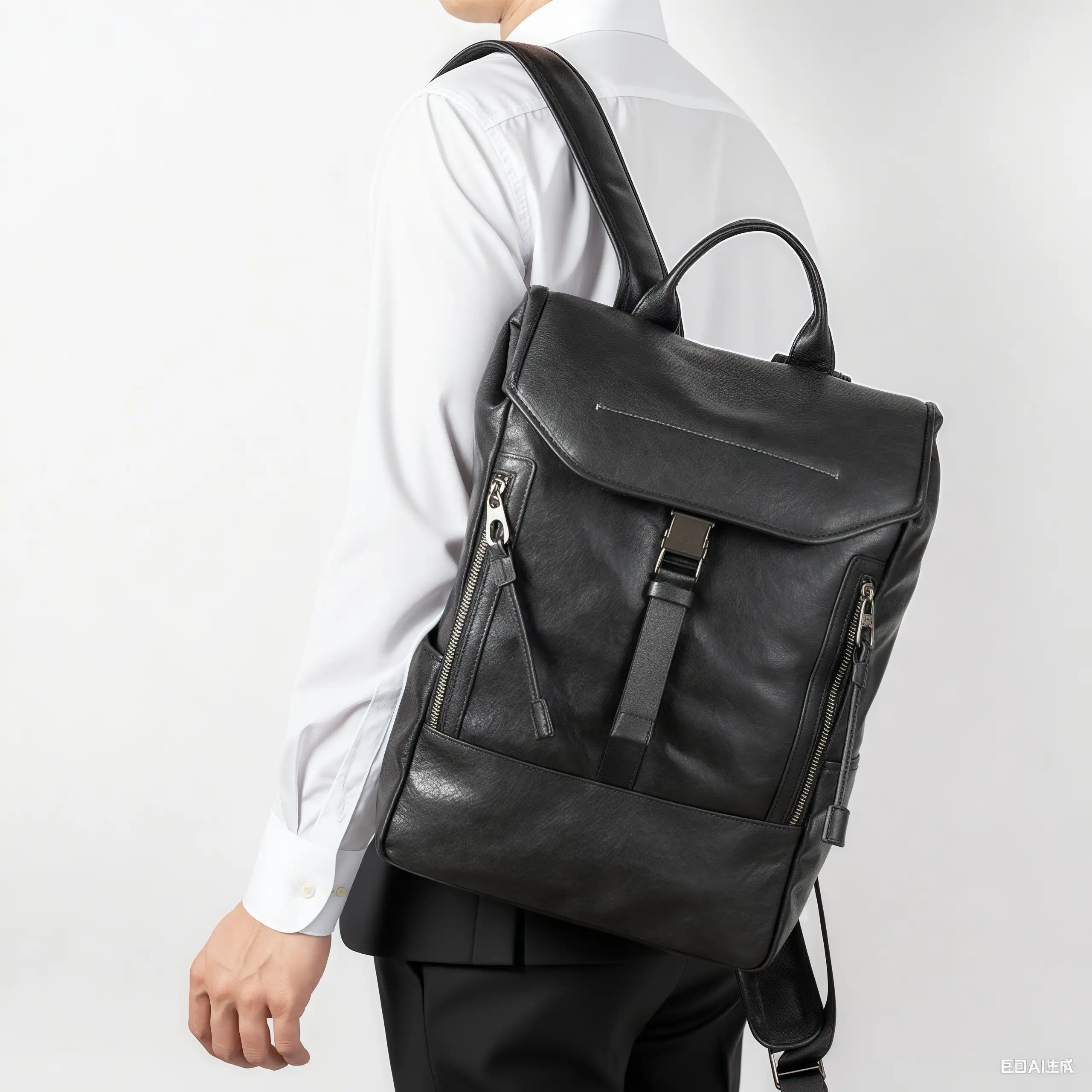 【植鞣牛革】バックパック |15.6 インチ PC 収納可｜大容量設計・通勤・旅行対応|