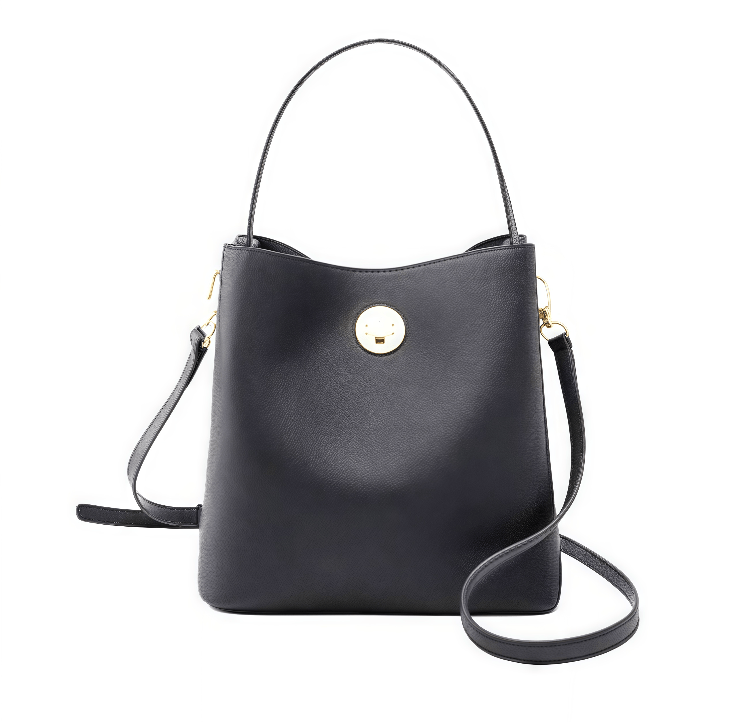 高級感溢れる！カーキ|黒|2色|3WAY|厚みある柔らかい天然牛革製ハンドバッグ兼ショルダーバッグ|2本の肩ベルト付属