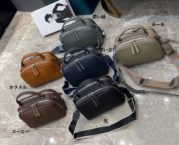 6色レザーバッグ|ボストンバッグ|手提げバッグ|斜め掛けバッグ